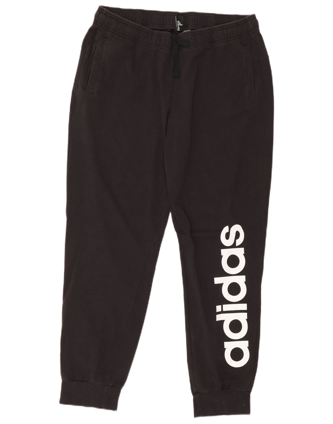 ADIDAS Mens Graphic Tracksuit Trousers Joggers Large  Black