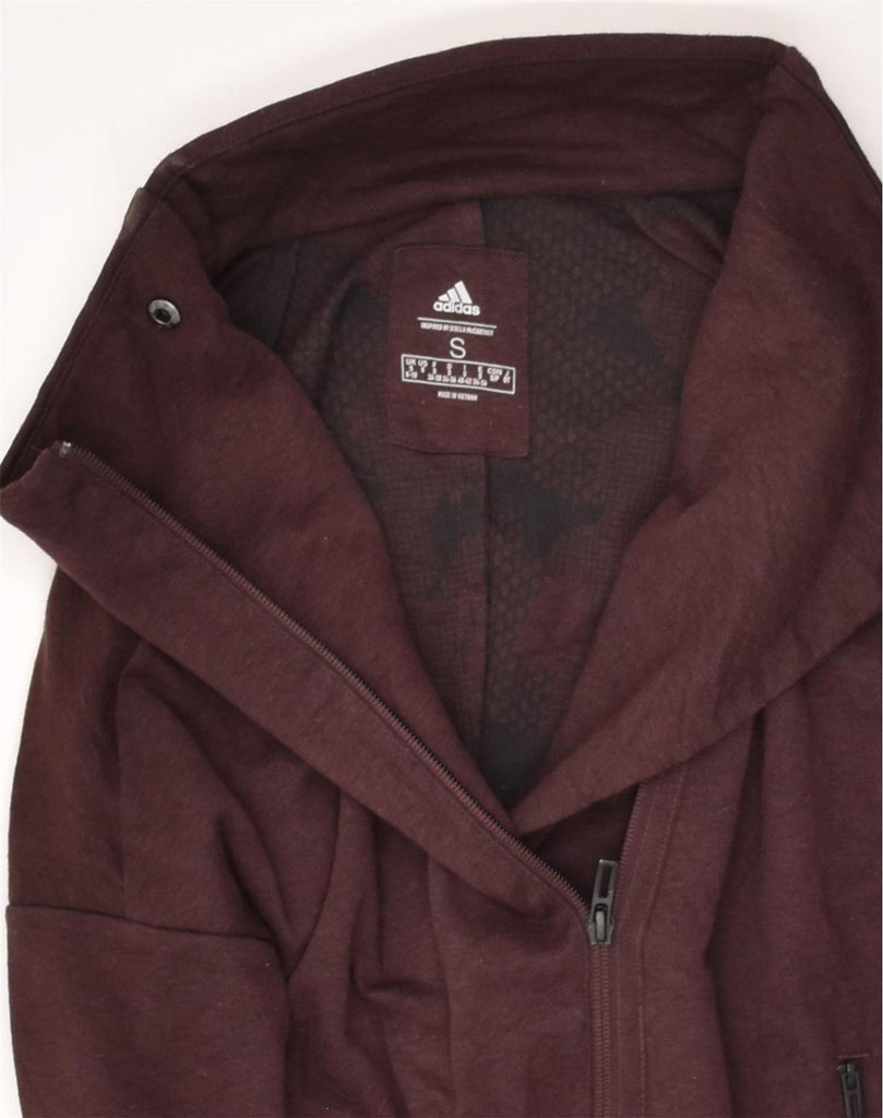 ADIDAS Womens Tracksuit Top Jacket UK 8-10 Small Burgundy Polyester | Vintage Adidas | Thrift | Second-Hand Adidas | Used Clothing | Messina Hembry 