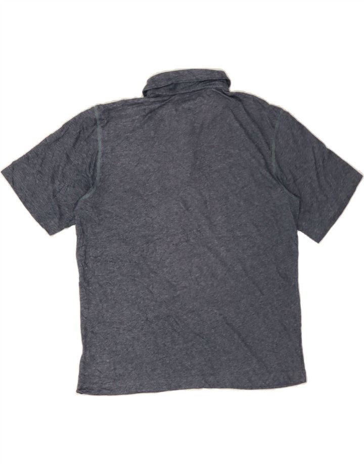 COLUMBIA Mens Omni-Wick Polo Shirt Medium Navy Blue Polyester Vintage Columbia and Second-Hand Columbia from Messina Hembry 