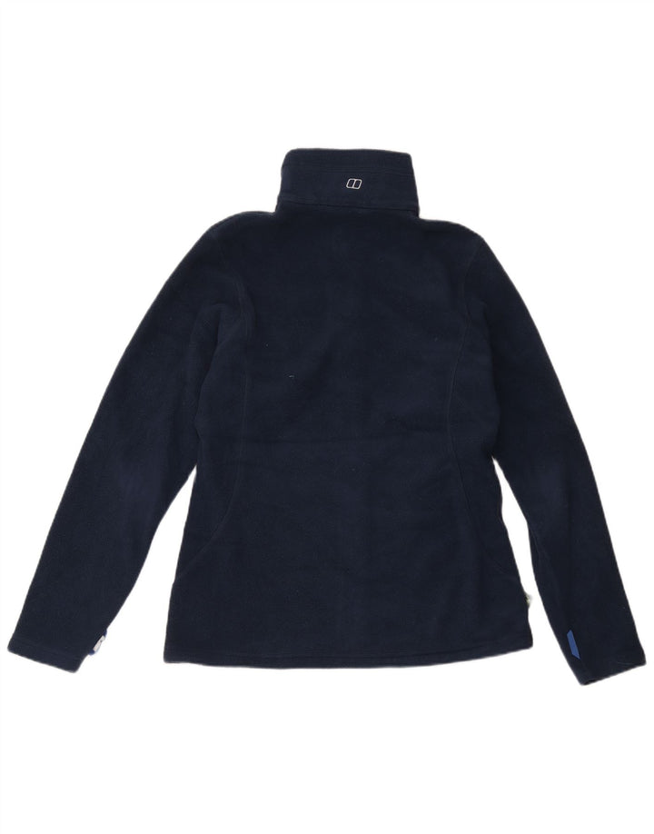 Berghaus Womens Fleece Jacket UK 14 Large Navy Blue Polyester