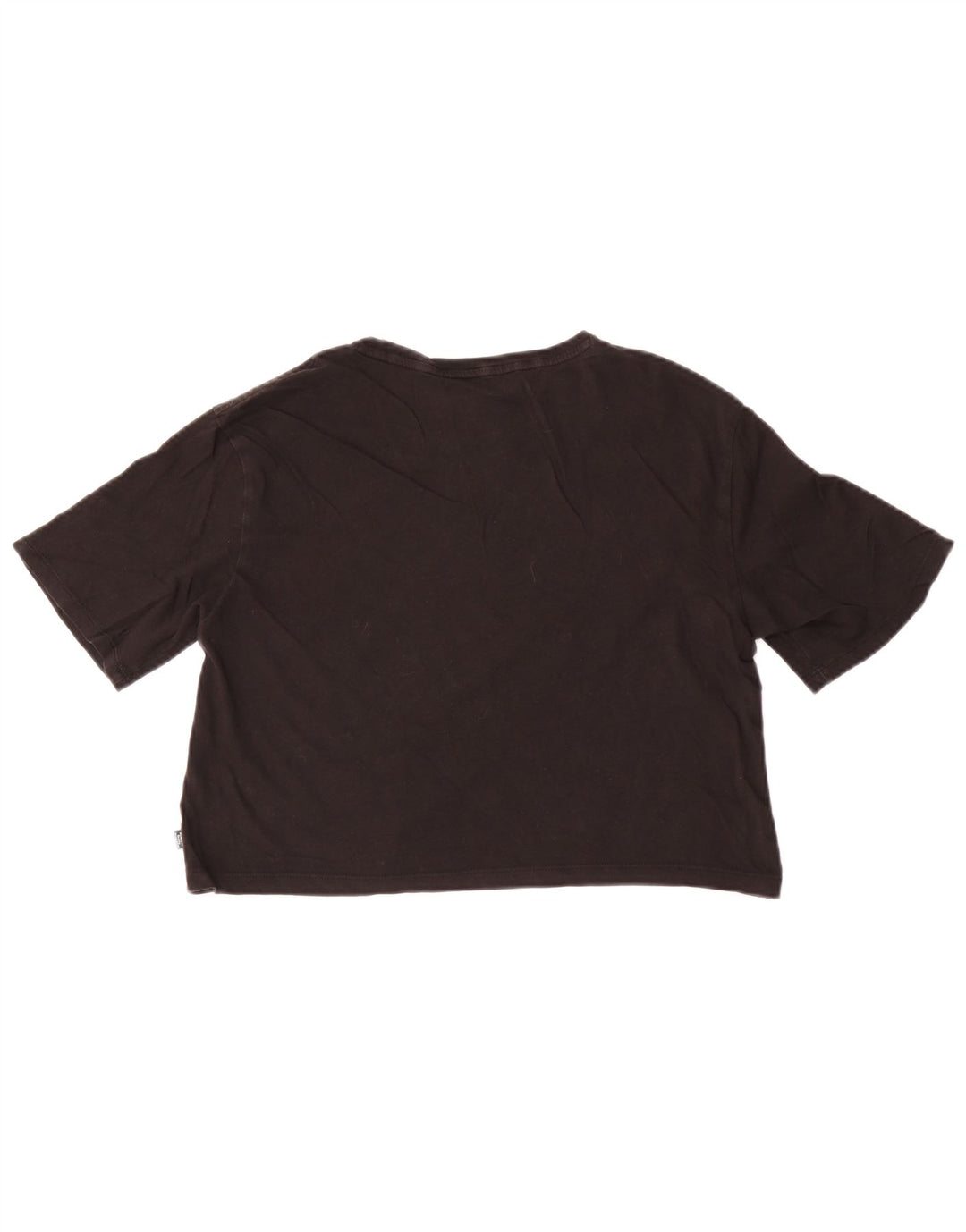 Puma Womens Crop Graphic T-Shirt Top UK 14 Medium Black