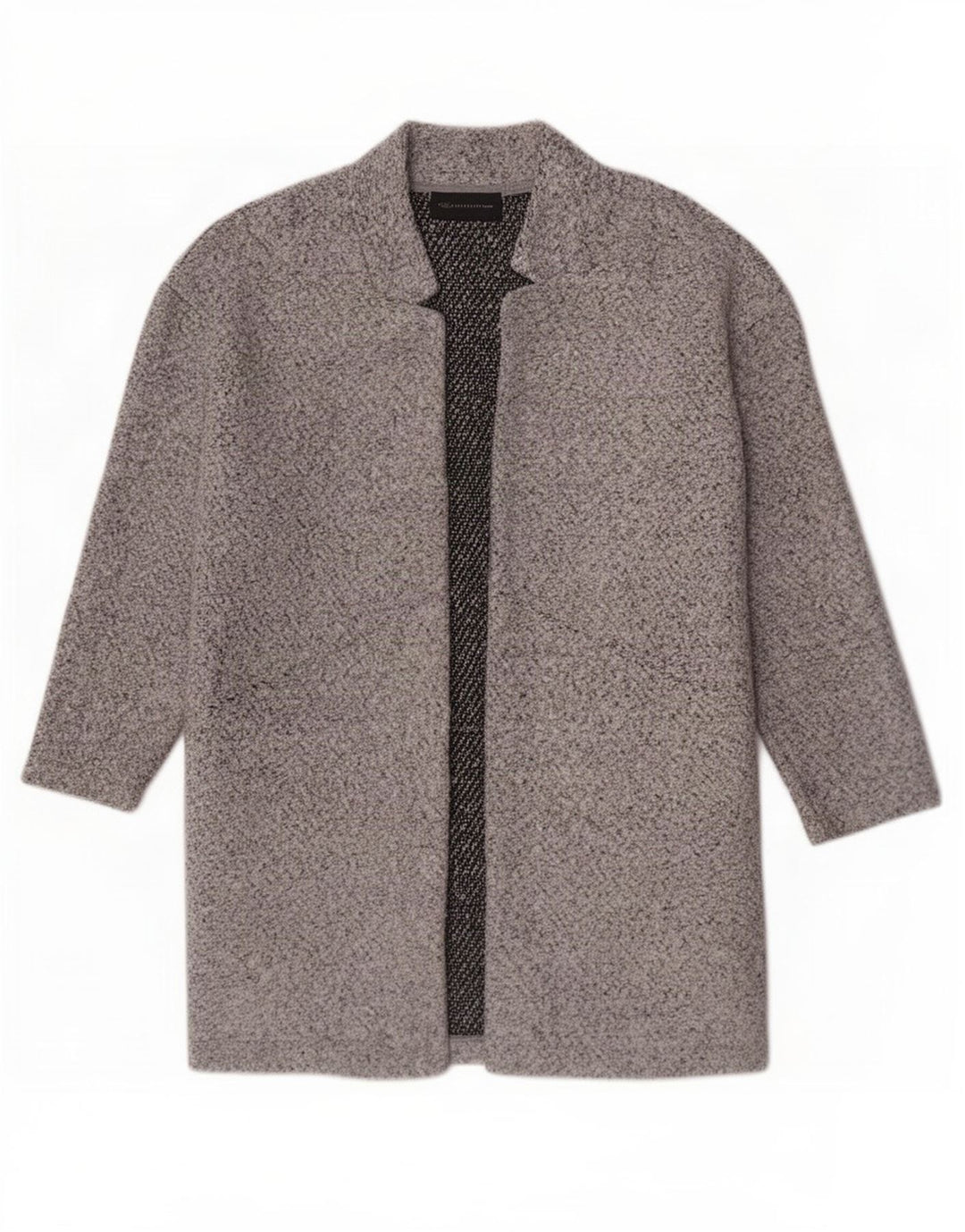 Marks & Spencer Womens Open Overcoat UK 12 Medium Grey Polyester