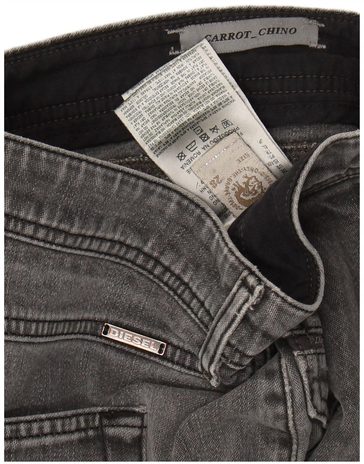 DIESEL Mens Carrot Fit Denim Shorts W28 Small Grey Cotton