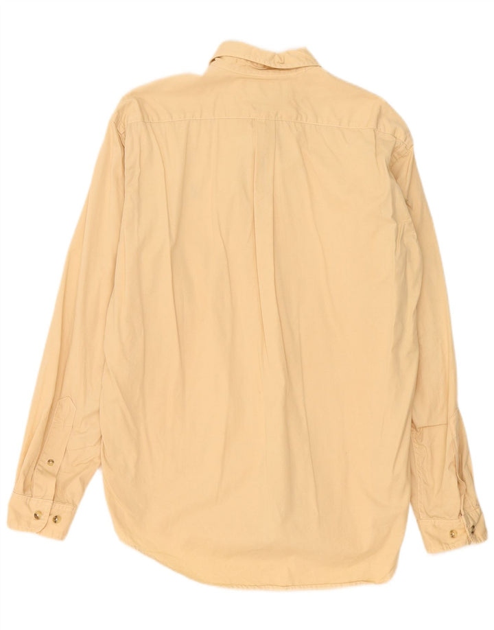 Marlboro Classics Mens Shirt Medium Beige Cotton