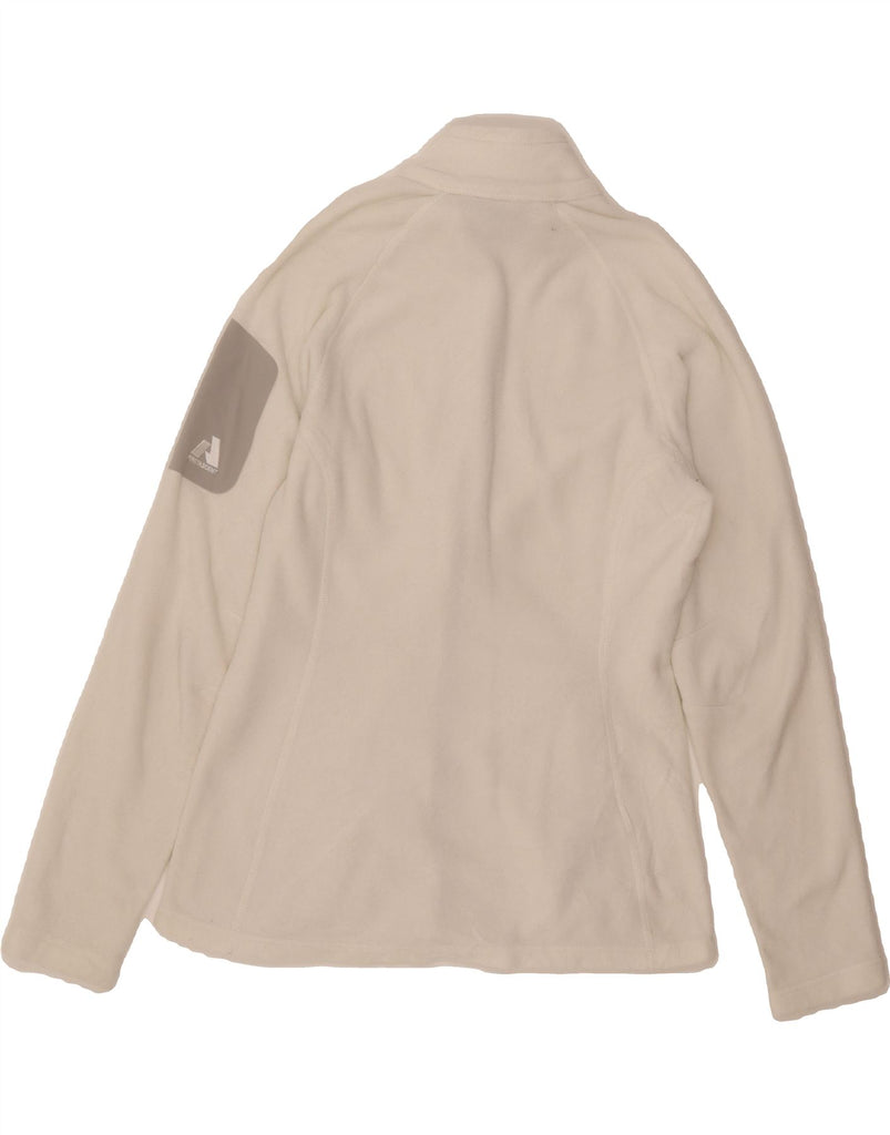 EDDIE BAUER Womens Fleece Jacket UK 12 Medium White Polyester Vintage Eddie Bauer and Second-Hand Eddie Bauer from Messina Hembry 