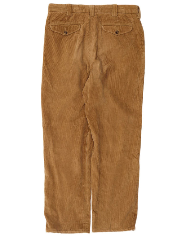 L.L.Bean Mens Pegged Corduroy Trousers W34 L31 Brown Cotton