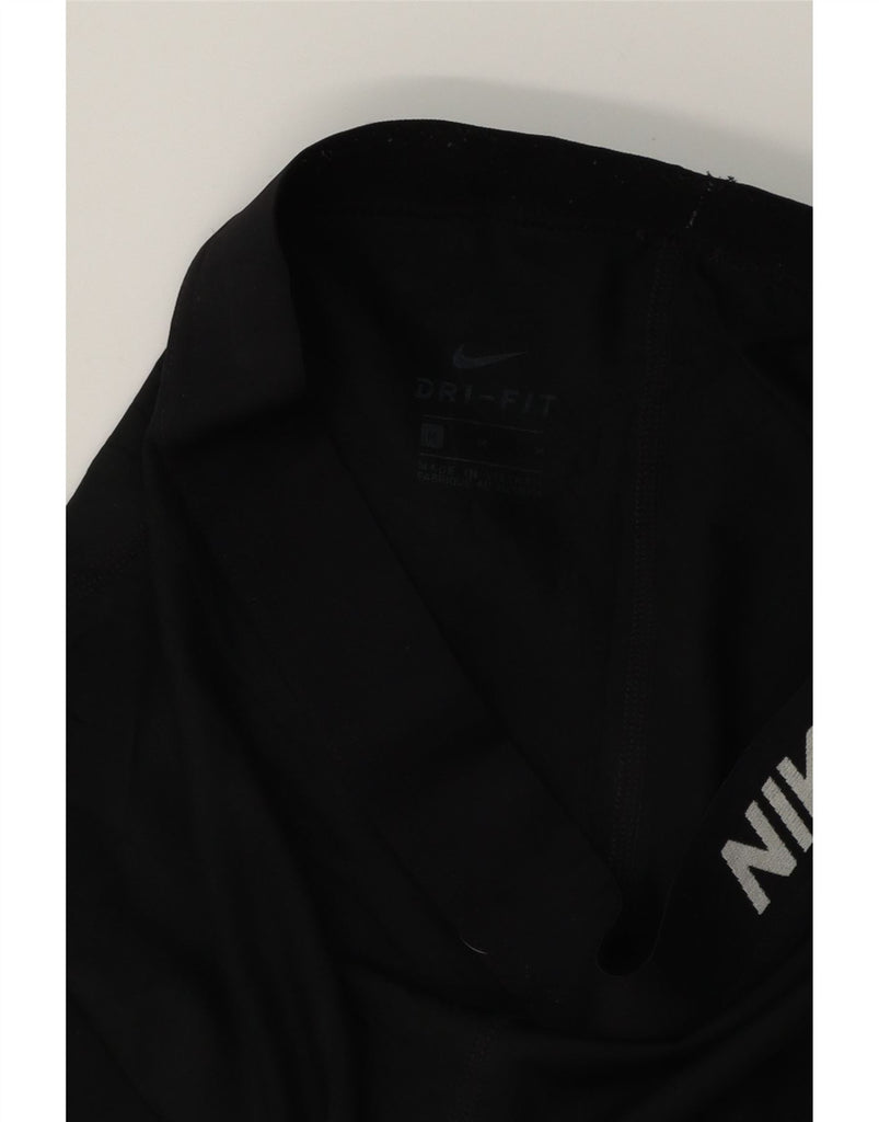 NIKE Womens Dri Fit Capri Leggings UK 12 Medium  Black Polyester Vintage Nike and Second-Hand Nike from Messina Hembry 