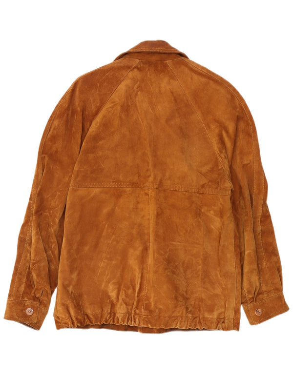 Vintage Mens Suede Jacket IT 50 Large Beige