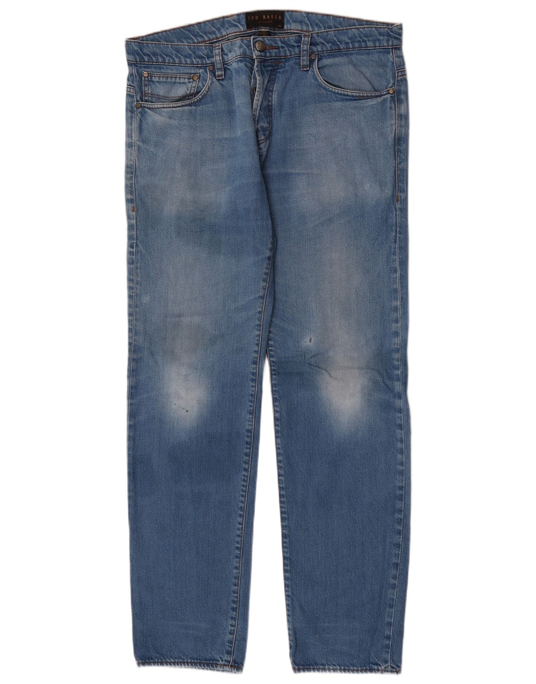 Ted Baker Mens Straight Jeans W34 L32 Blue Polyester