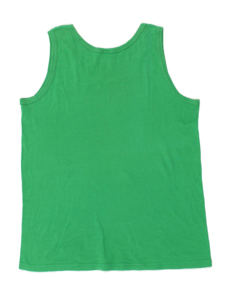 CHAMPION Womens Vest Top UK 18 XL Green Cotton Vintage Champion and Second-Hand Champion from Messina Hembry 