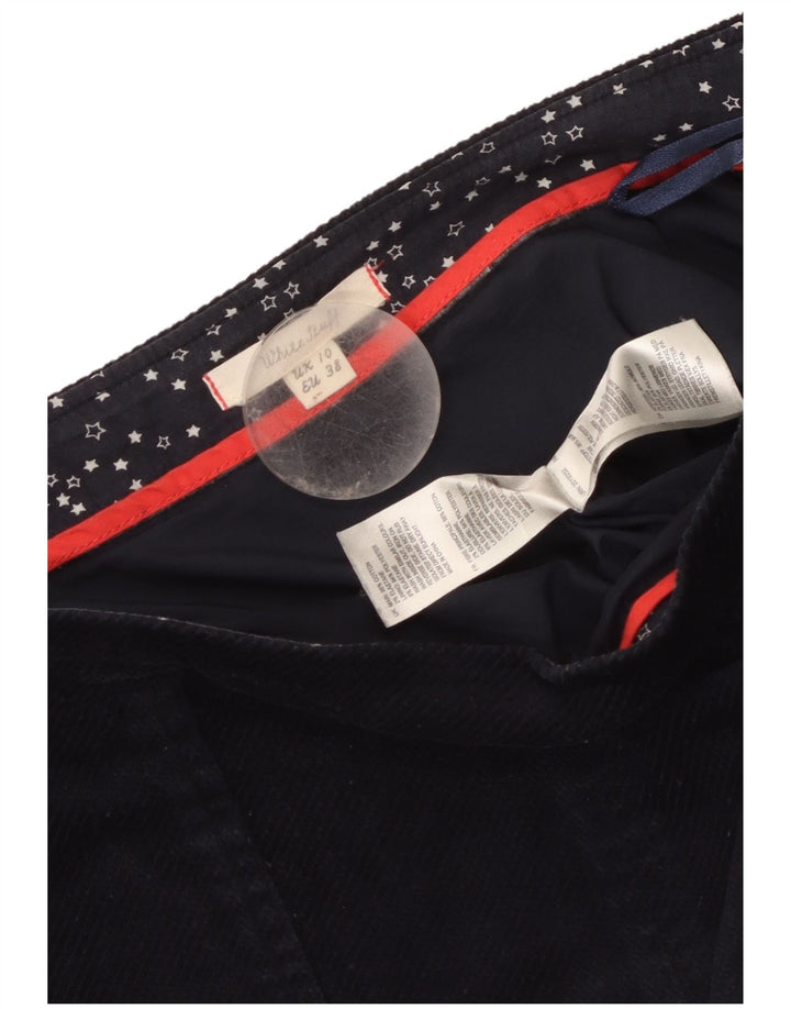 White Stuff Womens Corduroy Skirt UK 10 Small W32 Navy Blue Cotton