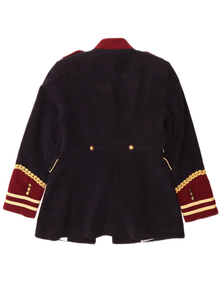 Zara Womens Military Blazer Jacket UK 14 Medium Navy Blue Colourblock