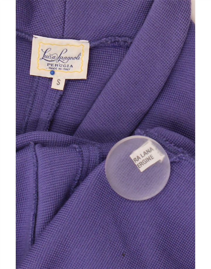 Luisa Spagnoli Womens Knit 2 Button Blazer Jacket UK 10 Small Purple