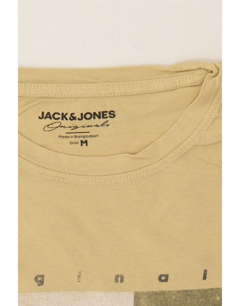 JACK & JONES Mens Graphic T-Shirt Top Medium Yellow Cotton Vintage Jack & Jones and Second-Hand Jack & Jones from Messina Hembry 