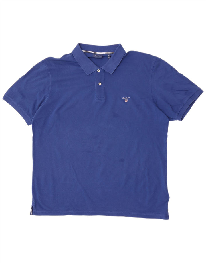 Gant Mens Polo Shirt 2XL Blue Cotton