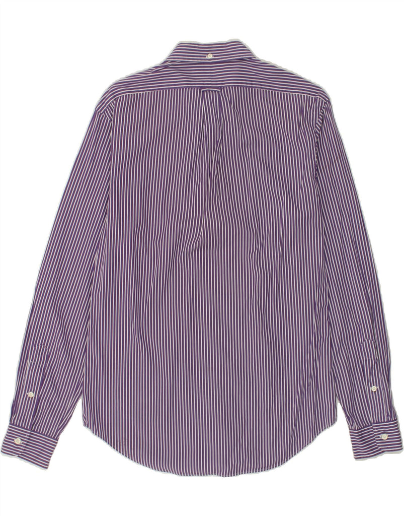 POLO RALPH LAUREN Mens Slim Fit Shirt Medium Purple Striped Cotton | Vintage Polo Ralph Lauren | Thrift | Second-Hand Polo Ralph Lauren | Used Clothing | Messina Hembry 