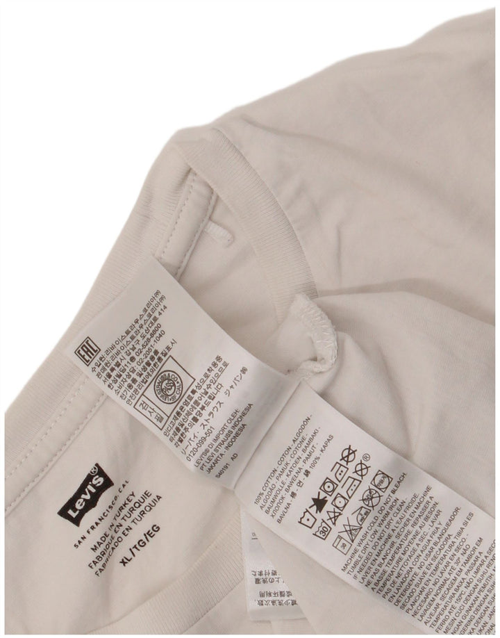 Levi's Mens Graphic T-Shirt Top XL White Cotton