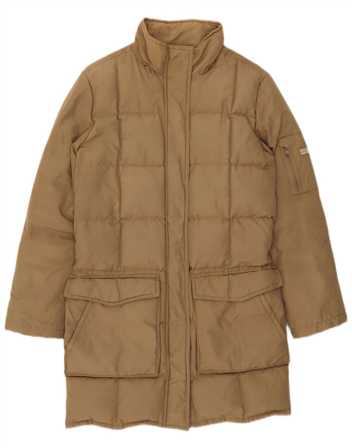 Woolrich Womens Padded Coat UK 10 Small Beige Nylon