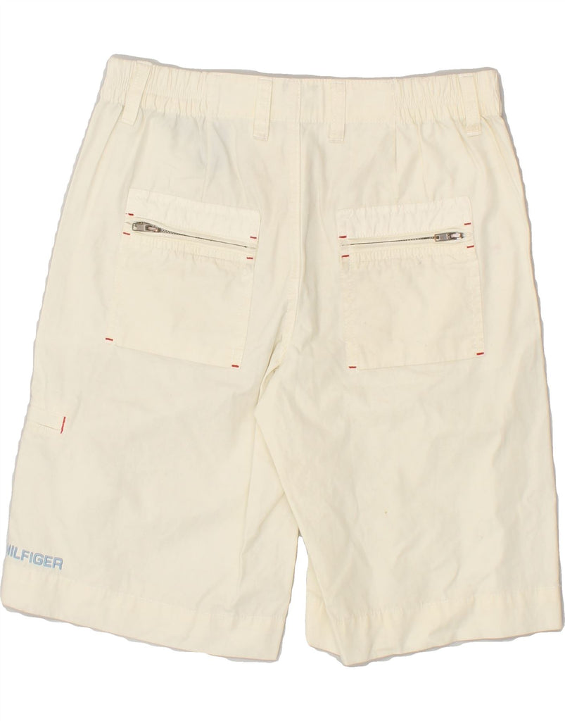 TOMMY HILFIGER Boys Bermuda Shorts 11-12 Years Medium W26 Off White Cotton | Vintage Tommy Hilfiger | Thrift | Second-Hand Tommy Hilfiger | Used Clothing | Messina Hembry 