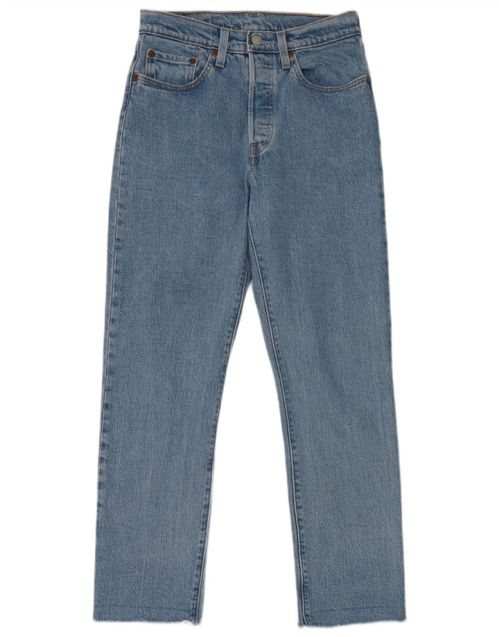 Levi's Womens 501 Straight Jeans W26 L28 Blue Cotton