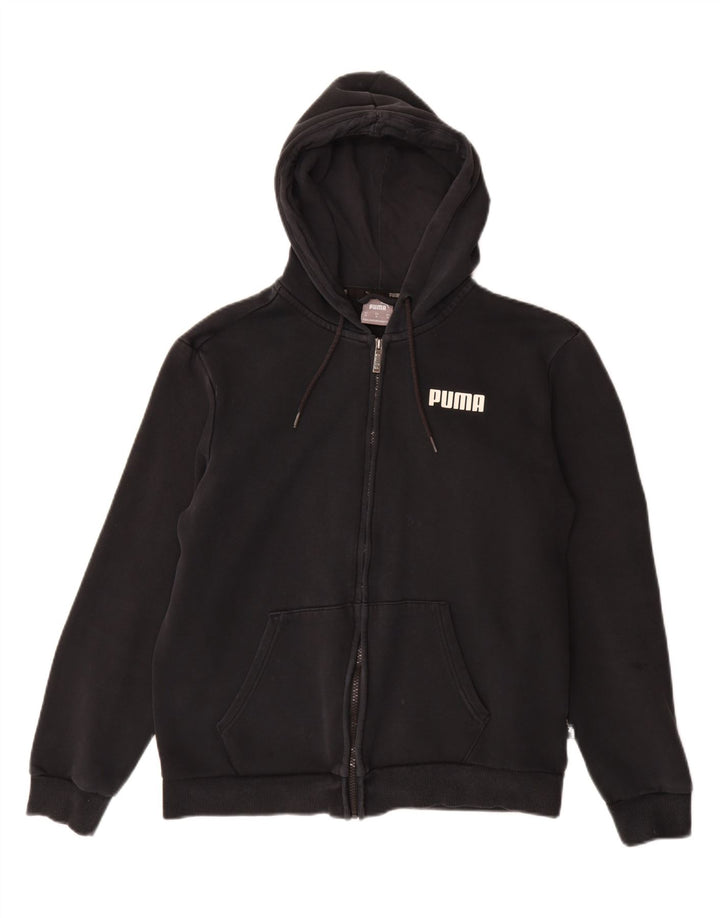 Puma Womens Zip Hoodie Sweater UK 14 Medium Black