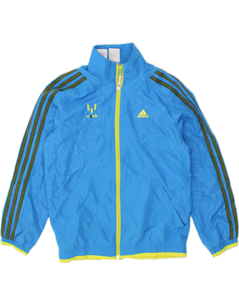 ADIDAS Boys Tracksuit Top Jacket 9-10 Years Blue Polyester | Vintage Adidas | Thrift | Second-Hand Adidas | Used Clothing | Messina Hembry 