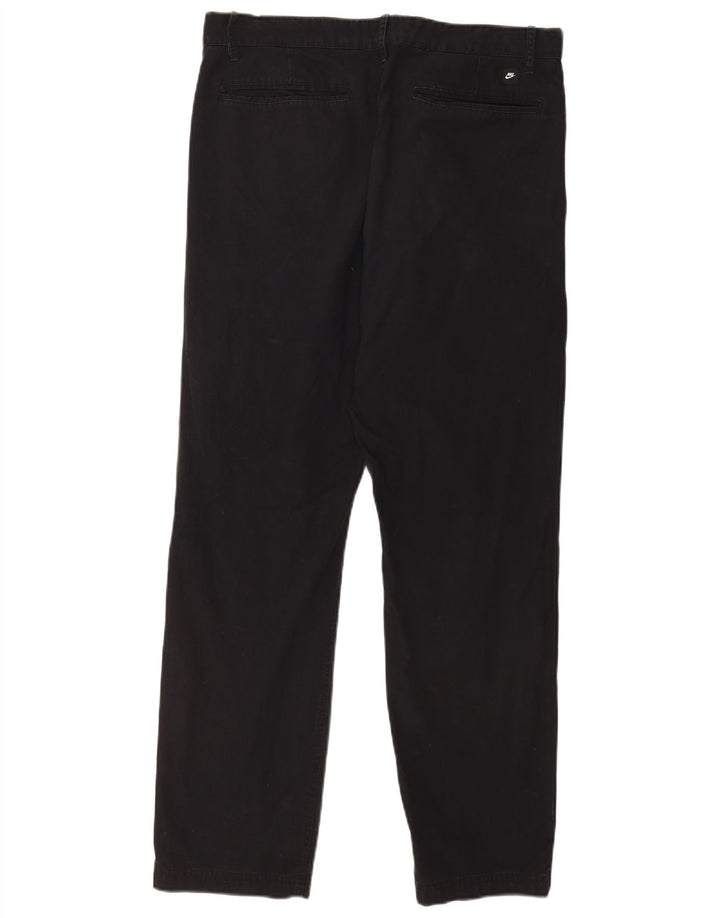Nike Mens Straight Cargo Trousers W34 L30 Black Cotton