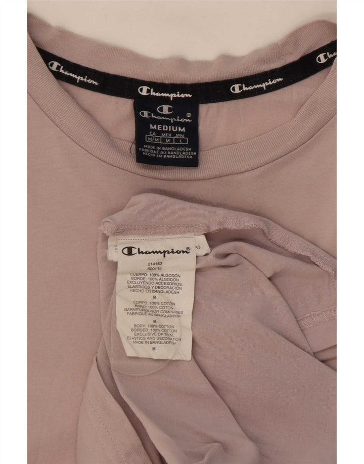 Champion Mens T-Shirt Top Medium Pink Cotton