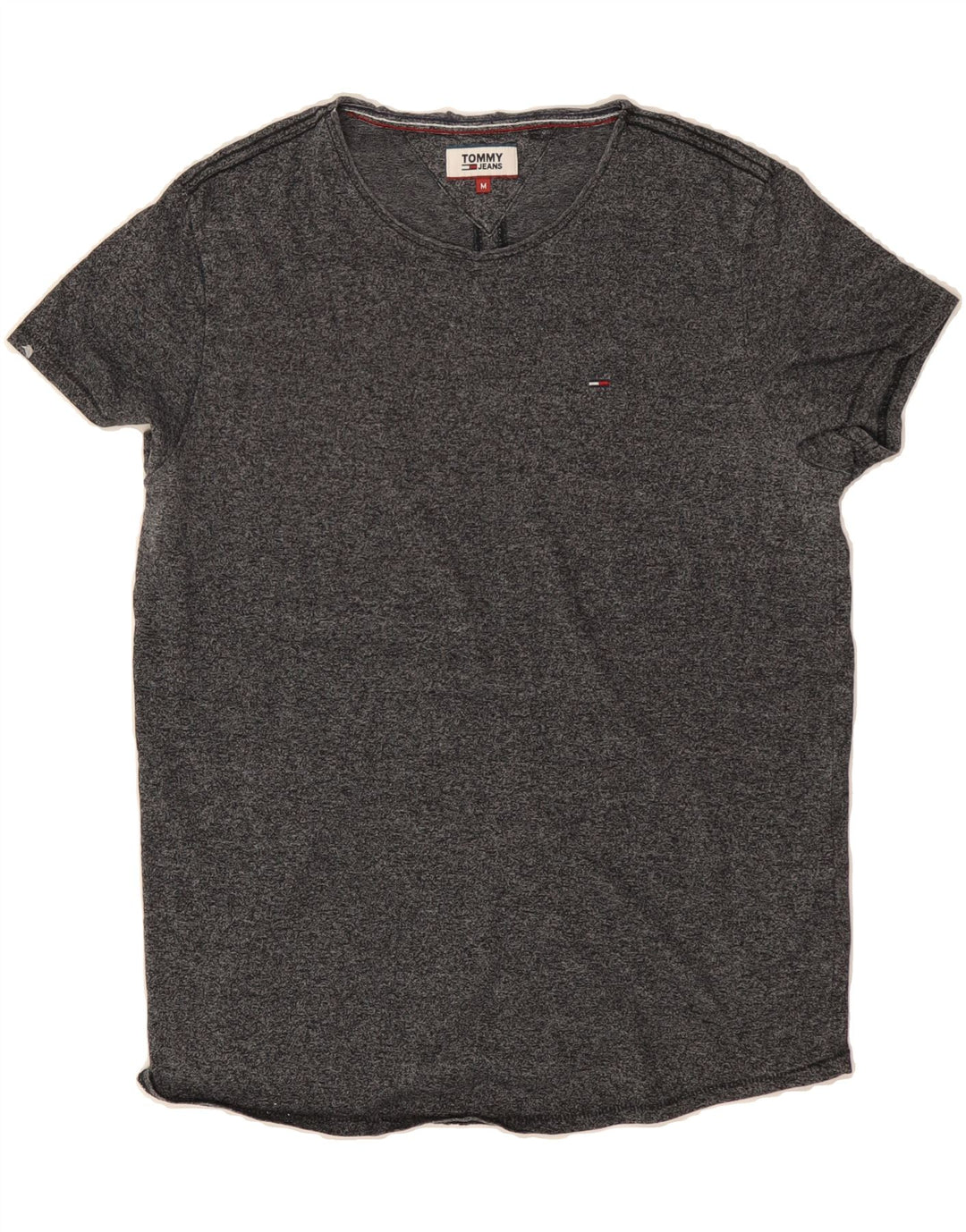 TOMMY HILFIGER Mens T-Shirt Top Medium Grey Flecked Cotton Vintage Tommy Hilfiger and Second-Hand Tommy Hilfiger from Messina Hembry 