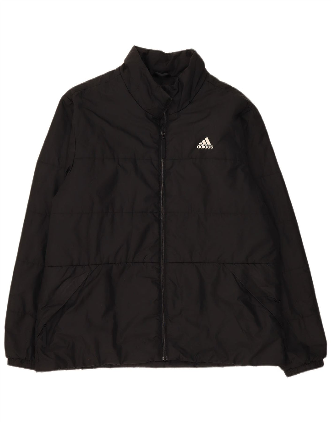 Adidas Mens Padded Jacket UK 42 XL Black Polyester