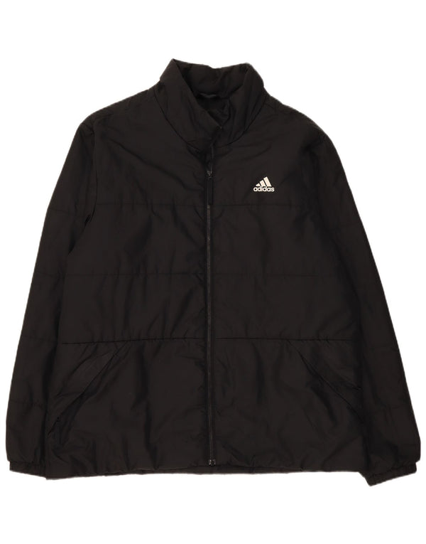 Adidas Mens Padded Jacket UK 42 XL Black Polyester