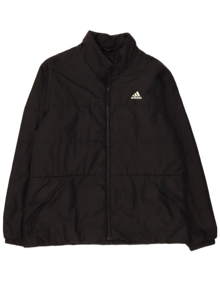 Adidas Mens Padded Jacket UK 42 XL Black Polyester