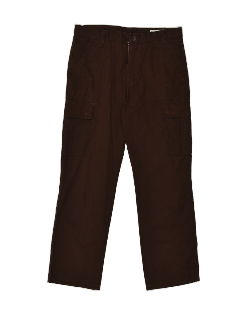 RIFLE Mens Straight Cargo Trousers W34 L30 Brown Cotton | Vintage Rifle | Thrift | Second-Hand Rifle | Used Clothing | Messina Hembry 