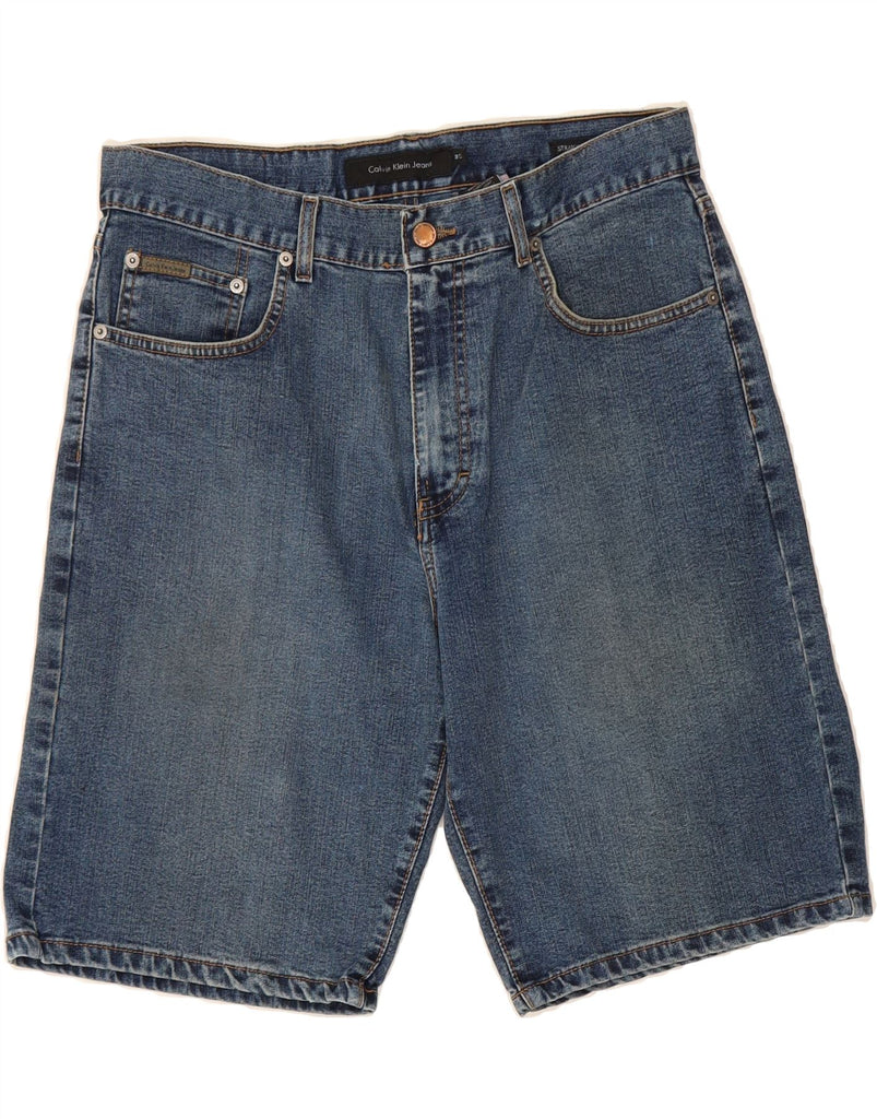 CALVIN KLEIN Mens Denim Shorts W32 Medium Blue Cotton Vintage Calvin Klein and Second-Hand Calvin Klein from Messina Hembry 