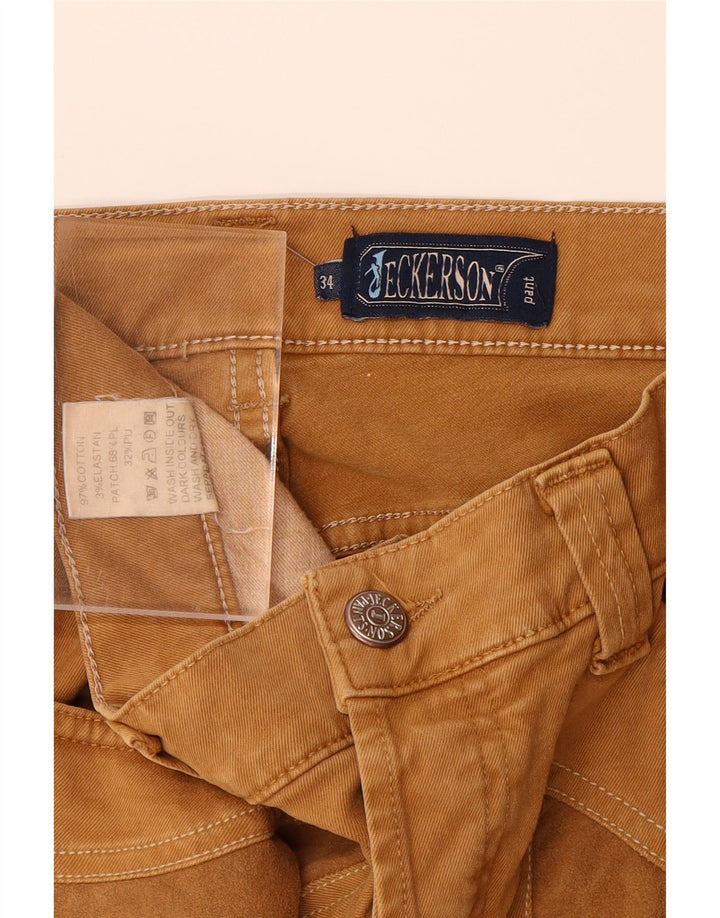 JECKERSON Mens Straight Jeans W34 L29 Brown Cotton Vintage Jeckerson and Second-Hand Jeckerson from Messina Hembry 