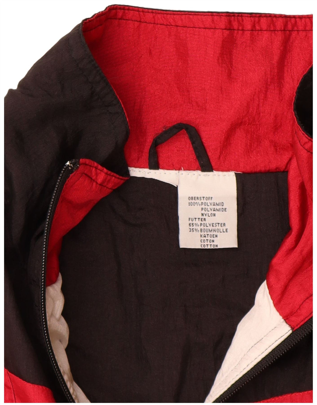 VINTAGE Mens Tracksuit Top Jacket XL Multicoloured Colourblock Polyamide