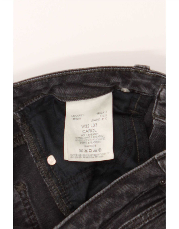 Lee Womens Carol Straight Jeans W32 L26 Grey Cotton