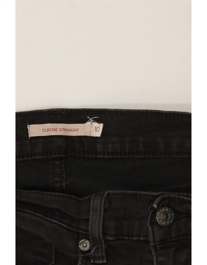 LEVI'S Womens Classic Straight Jeans US 10 Large W30 L30 Black Cotton Vintage Levi's and Second-Hand Levi's from Messina Hembry 