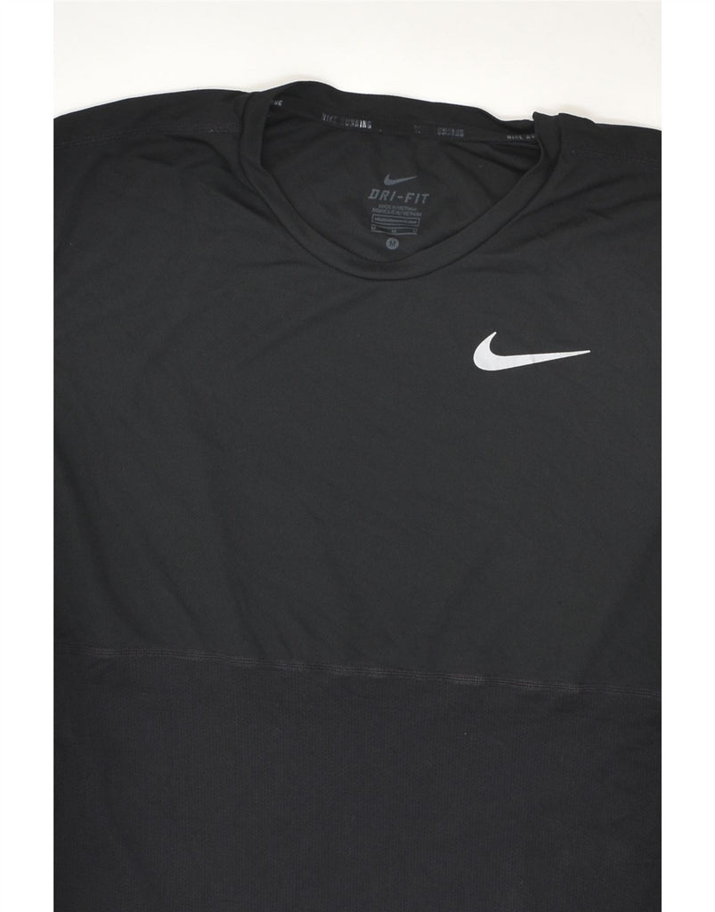 NIKE Womens Dri Fit T-Shirt Top UK 12 Medium Black | Vintage Nike | Thrift | Second-Hand Nike | Used Clothing | Messina Hembry 