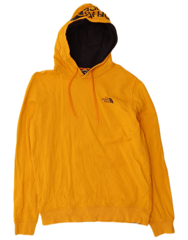 The North Face Mens Graphic Hoodie Jumper Large Yellow Cotton