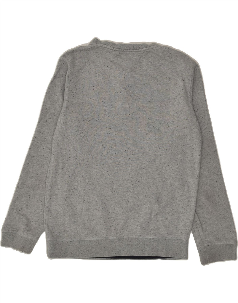 TOMMY HILFIGER Boys Sweatshirt Jumper 13-14 Years  Grey Flecked Cotton | Vintage Tommy Hilfiger | Thrift | Second-Hand Tommy Hilfiger | Used Clothing | Messina Hembry 