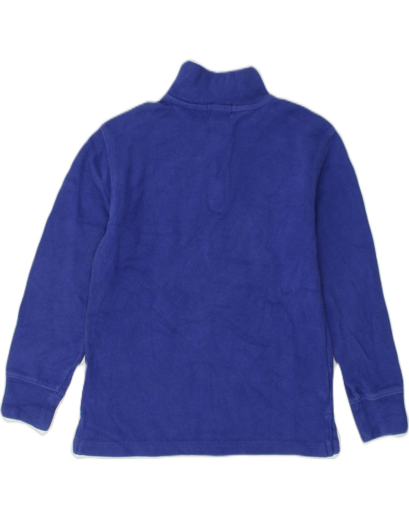 POLO RALPH LAUREN Boys Zip Neck Jumper Sweater 7-8 Years Small Blue Cotton | Vintage Polo Ralph Lauren | Thrift | Second-Hand Polo Ralph Lauren | Used Clothing | Messina Hembry 