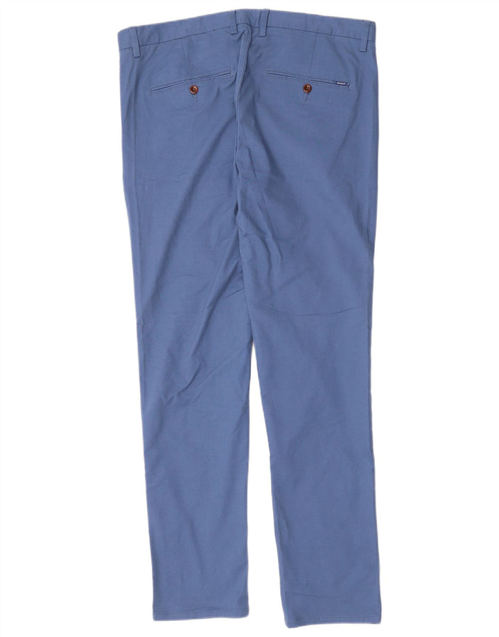 GANT Mens Slim Chino Trousers W36 L34 Blue
