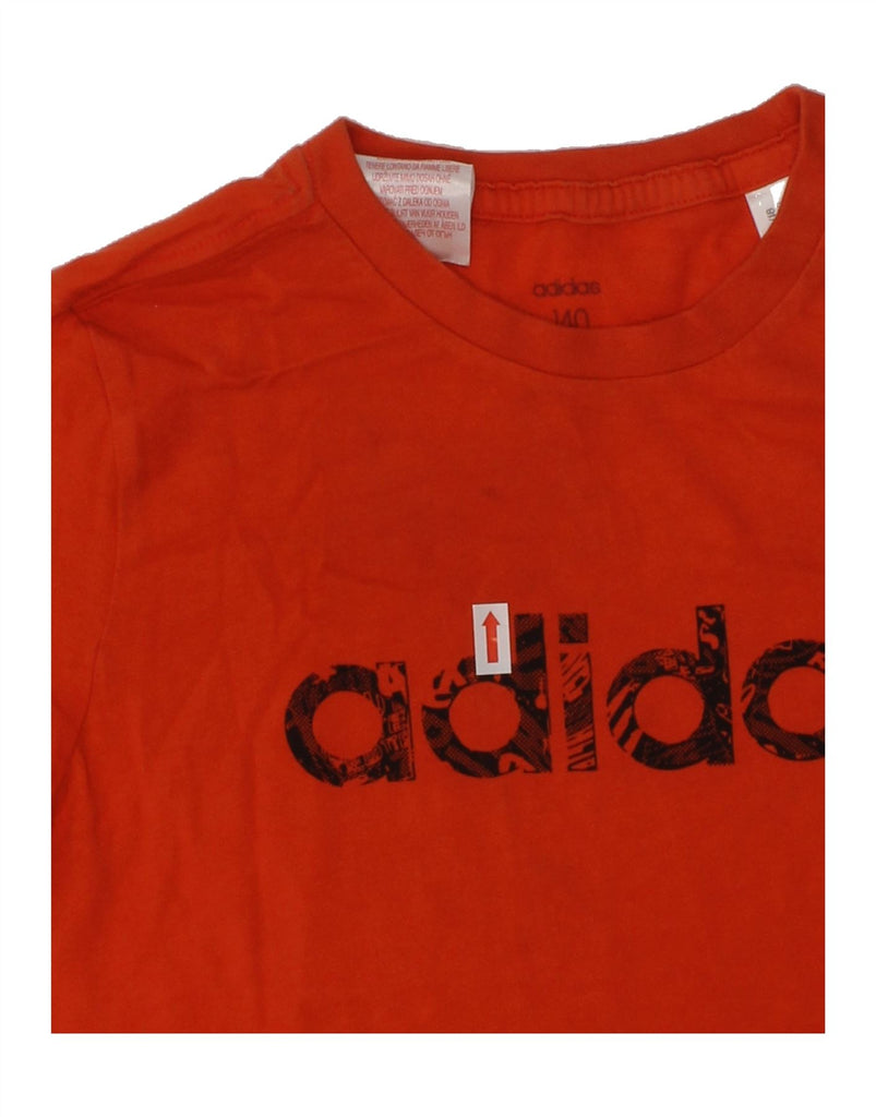 ADIDAS Boys Graphic T-Shirt Top 9-10 Years Red Cotton | Vintage Adidas | Thrift | Second-Hand Adidas | Used Clothing | Messina Hembry 