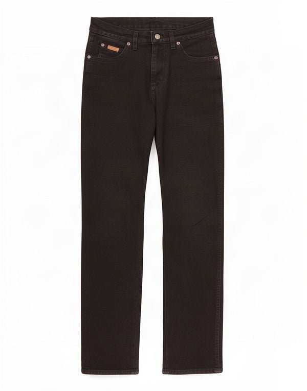 Wrangler Womens High Rise Straight Jeans W24 L28 Black