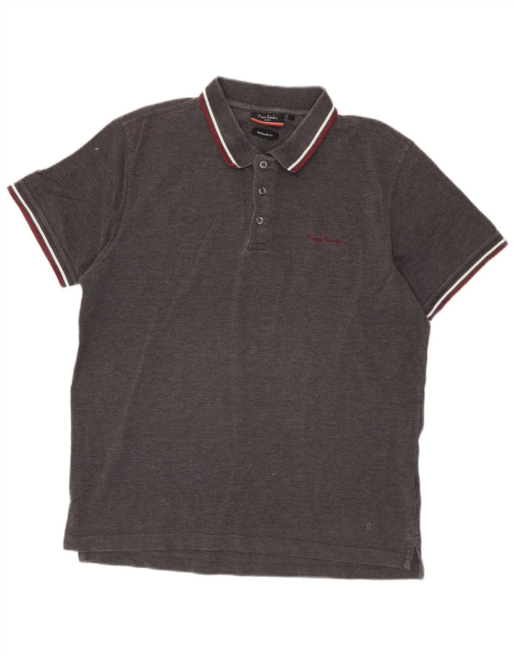 Pierre Cardin Mens Regular Fit Polo Shirt Large Grey Cotton