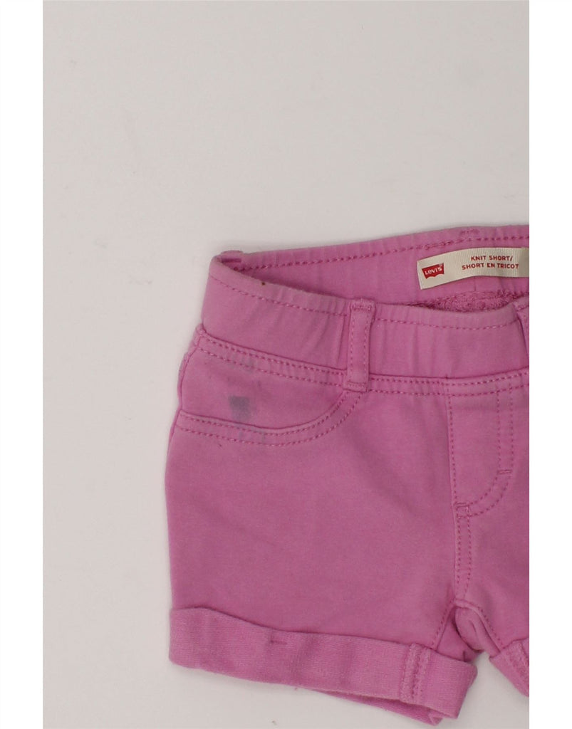 LEVI'S Girls Knit Short Hot Pants 3-4 Years W18  Pink Cotton | Vintage Levi's | Thrift | Second-Hand Levi's | Used Clothing | Messina Hembry 