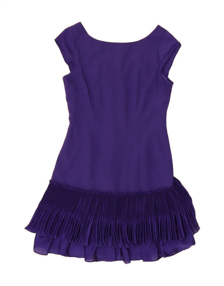 COAST Womens Ruffle Sheath Dress UK 8 Small Purple Polyester Vintage Coast and Second-Hand Coast from Messina Hembry 