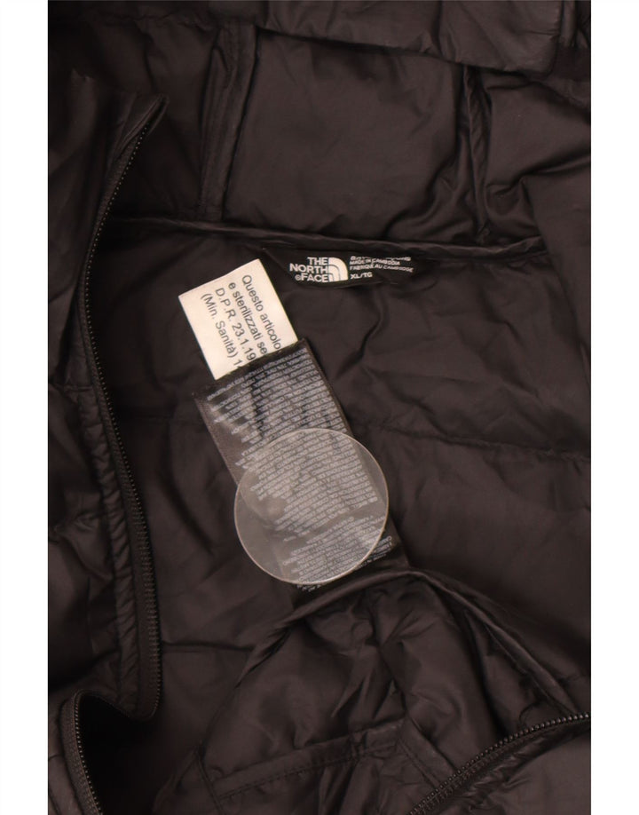 The North Face Boys Hooded Padded Jacket 13-14 Years XL Black Polyester