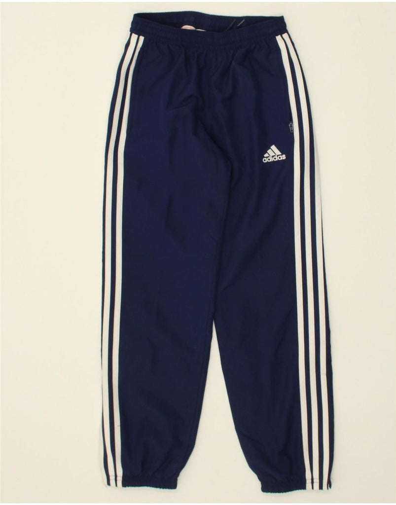 ADIDAS Boys Tracksuit Trousers Joggers 9-10 Years Navy Blue Polyester | Vintage Adidas | Thrift | Second-Hand Adidas | Used Clothing | Messina Hembry 